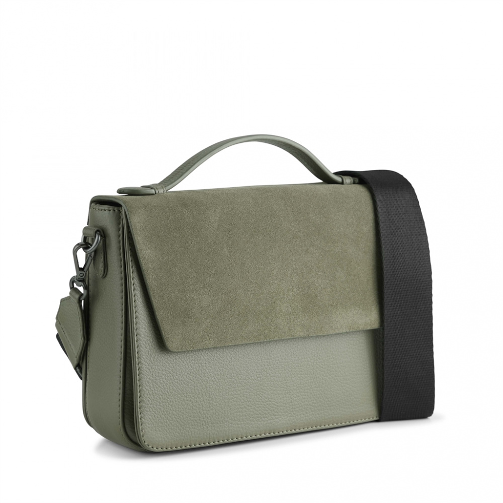 Markberg Luna Crossbody Suede Mix Olive hgvesker.no